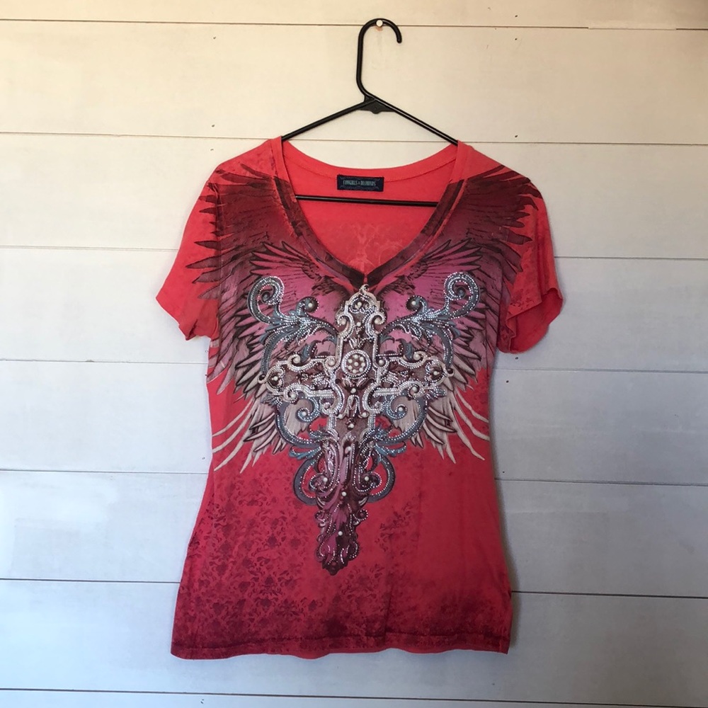 Rhinestone Cross Shirt - Picture 3 of 3